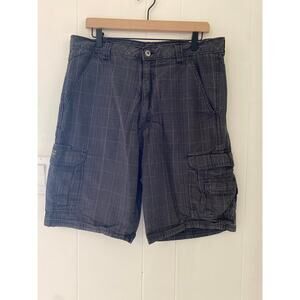 Wrangler plaid cargo shorts sz 34